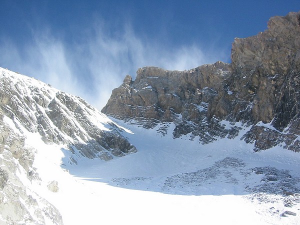 combe ouest font sancte : peu de neige la aussi !