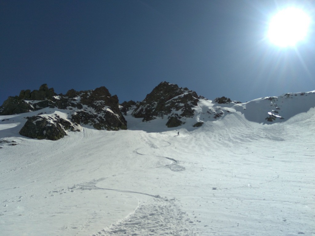 #16 Sortie du couloir nord du Merlet Sortie du couloir nord du Merlet