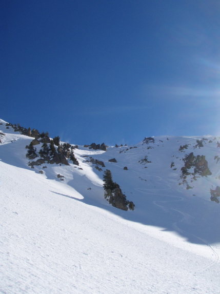 #4 Face NW cime des Costettes : çà passe en grandes courbes sans pb Face NW cime des Costettes : çà passe en grandes courbes sans pb