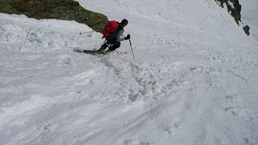 #2 Couloir : Neige un peu lourde dans le couloir Couloir : Neige un peu lourde dans le couloir