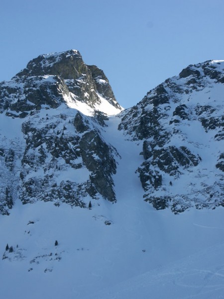 #7 2ème couloir : Et voilà ! Ca faisait 40° sur moins d 2ème couloir : Et voilà ! Ca faisait 40° sur moins d'une centaine de mètres, assez comparable au petit couloir au début de la montée à la Pointe Vaudaine.