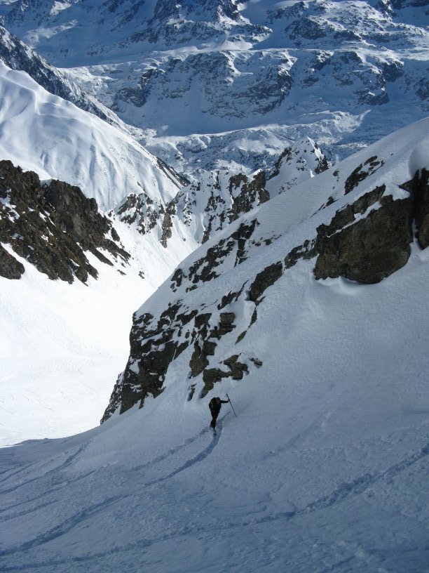 #1 Le couloir nord : En remontant à l Le couloir nord : En remontant à l'ombre, Brigitte apprécie, malgré la trace qui s'écroule
