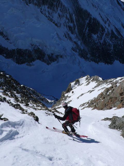 #4 Couloir castor : Laurent au depart du couloir Couloir castor : Laurent au depart du couloir