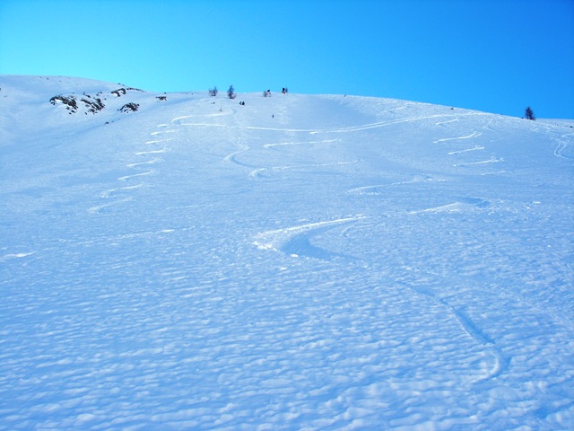 différentes courbes : selon les skis