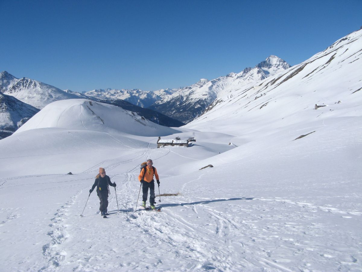 devant la dent Parrachée : Un peu de plat avant la longue pente finale