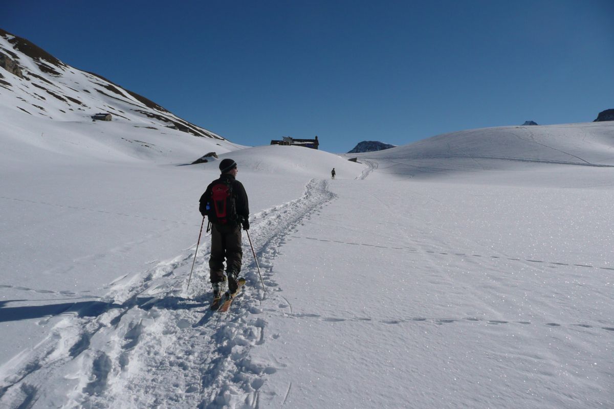 Le plat qui précède le refuge : Des champs de poudreuse