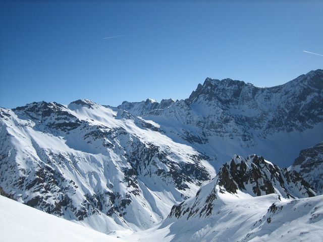 #1 Pas de la Cavale : Derrière nous dans la montée au col de la Vallette : le Pas de la cavale et les Pointes de Rougnoux Pas de la Cavale : Derrière nous dans la montée au col de la Vallette : le Pas de la cavale et les Pointes de Rougnoux