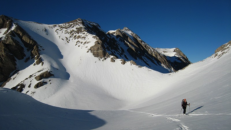 #4 Petite Cayolle : Dans la remontée au dessus du col de la petite Cayolle Petite Cayolle : Dans la remontée au dessus du col de la petite Cayolle