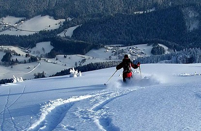 début de la voie des dalles : une neige extraordinaire