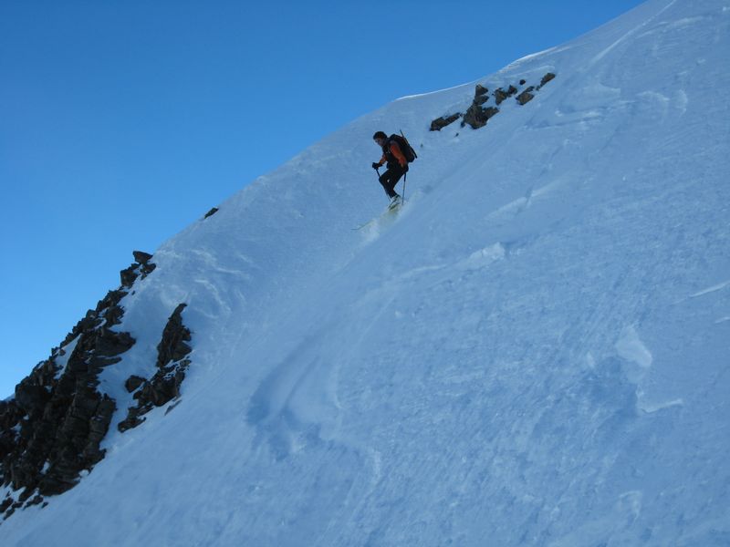 La Rosiere NE : Yann se gave sur les contre pentes