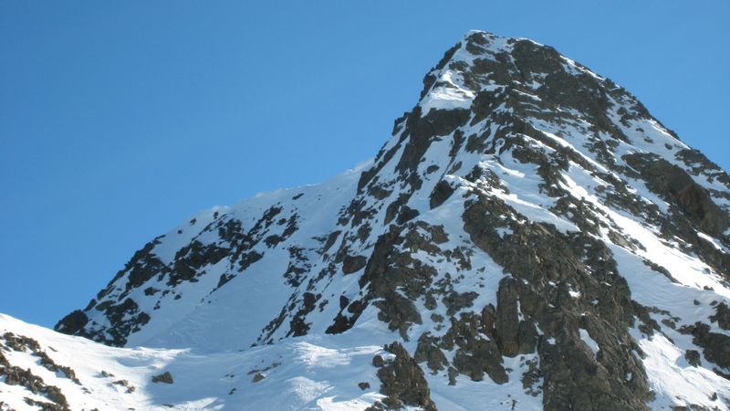 La Rosiere NE : vu du depart du couloir depuis le col de Baisse