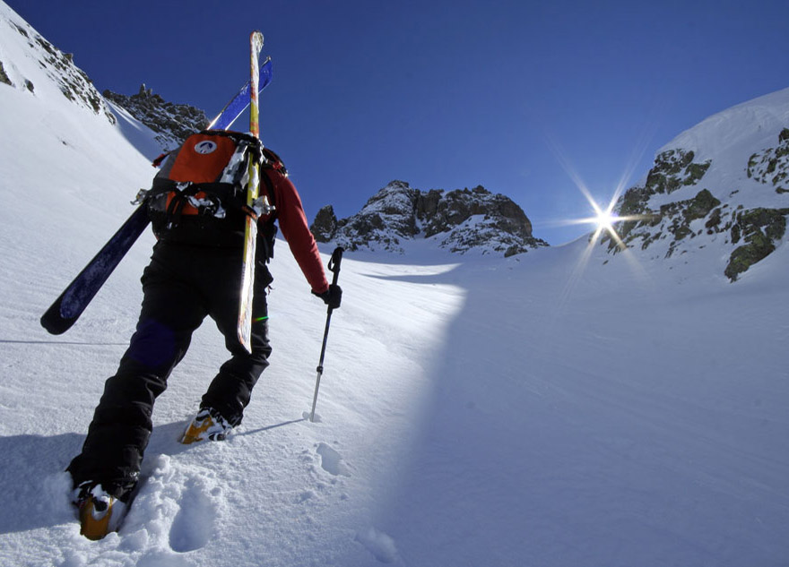 #6 Couloir NW da la Cicle : Ambiance au milieu du couloir. Couloir NW da la Cicle : Ambiance au milieu du couloir.