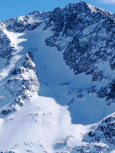 glacier des Cochettes : vu descendre 3 skieurs ou randonneurs vers 13h40