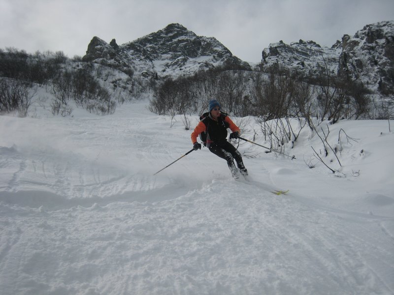 Couloir NE du Mouchillon : c'est bon à skier les couloirs d'avalanche