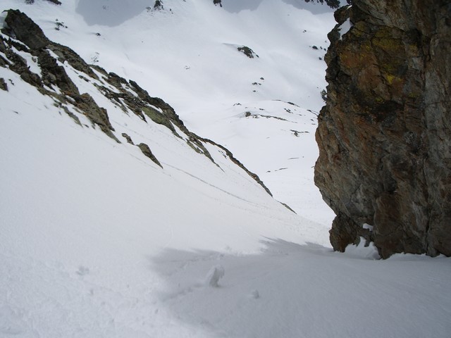 #2 Le Clapier : Départ du couloir sud ouest Le Clapier : Départ du couloir sud ouest