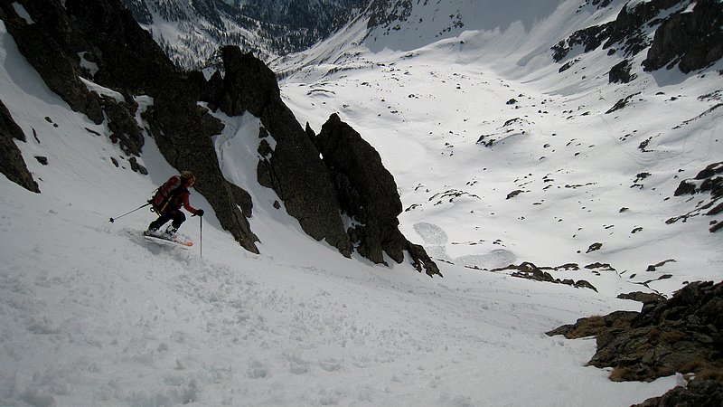 #10 Cime Est de fenestre : Couloir de descente Cime Est de fenestre : Couloir de descente