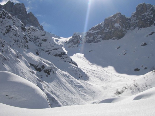 #8 Col des Chasseurs : Nos deux traces à la descente des Chasseurs. Col des Chasseurs : Nos deux traces à la descente des Chasseurs.
