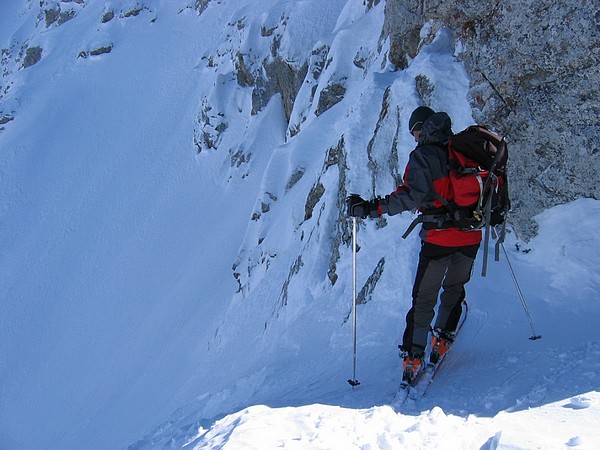 haut couloir nord Trelod : Bon Moms, Faut y'aller ca Passssse.........