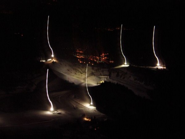 Ski Nocturne : Bizarre ces lumières!