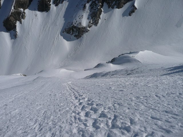 En descendant : Neige poudre dense : gros plaisir