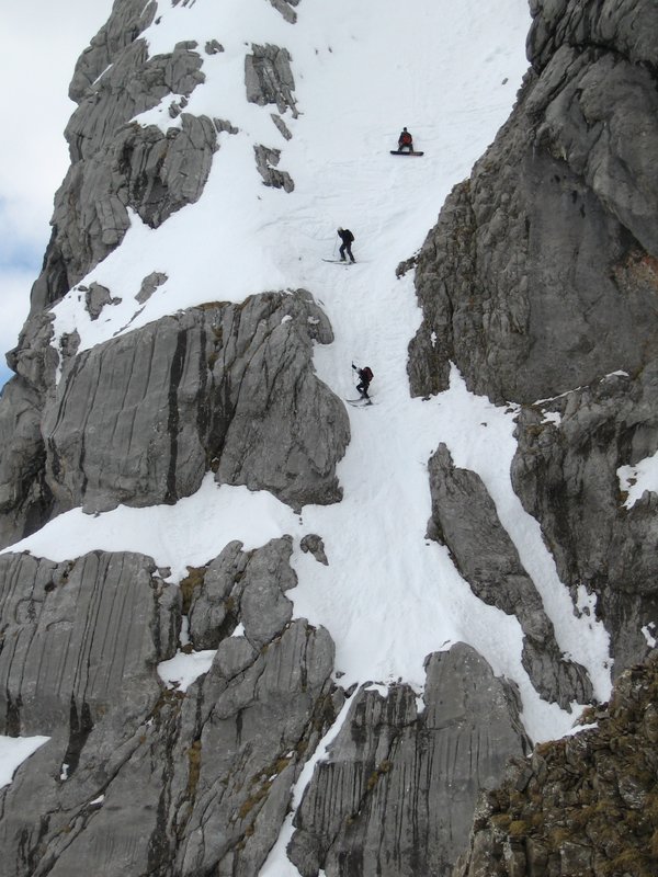 Couloir SO de la Mamule : Ambiance Aravis...