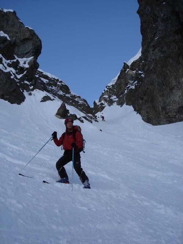 #4 Couloir E du Sorbier : Première descente de la journée, le couloir E du Sorbier Couloir E du Sorbier : Première descente de la journée, le couloir E du Sorbier