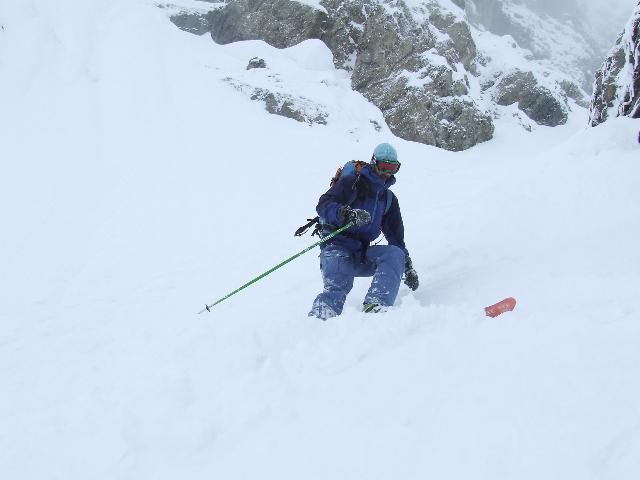 #4 Aiguille de la Pennaz, NE : c Aiguille de la Pennaz, NE : c'est partis mon kiki ! dans le couloir du haut