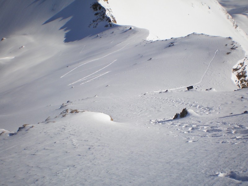 pente nord : dernière combe vue du sommet