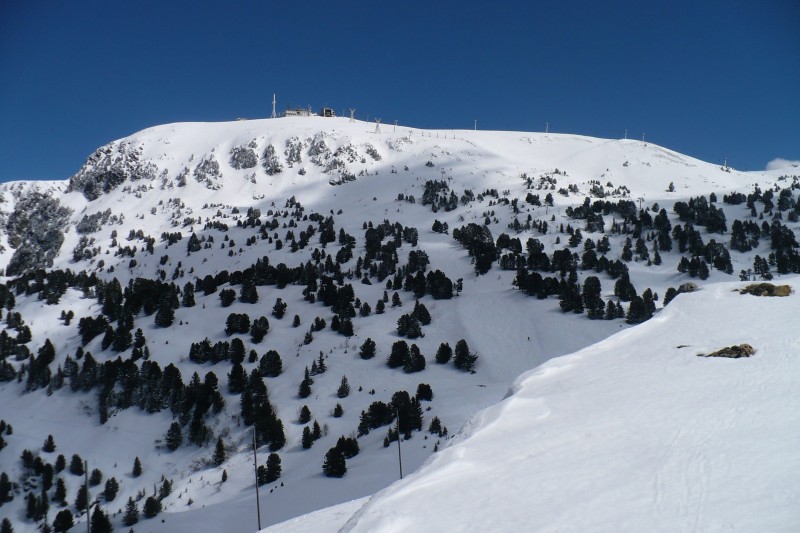 Domaine skiable : Le domaine skiable de Chamrousse (ouvert) depuis la Balme.
