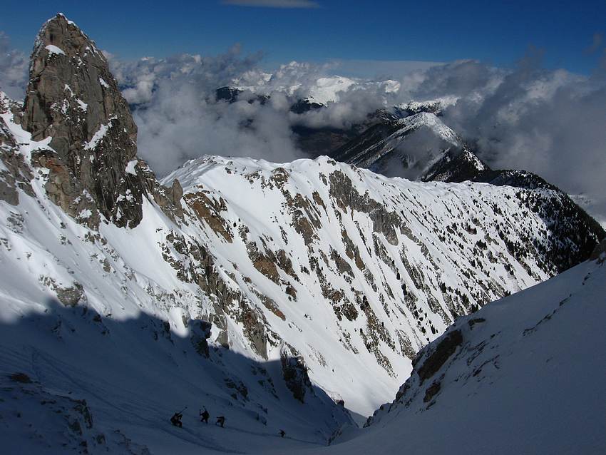 #14 Dent de Portetta : Remontée du couloir N de la Dent Dent de Portetta : Remontée du couloir N de la Dent