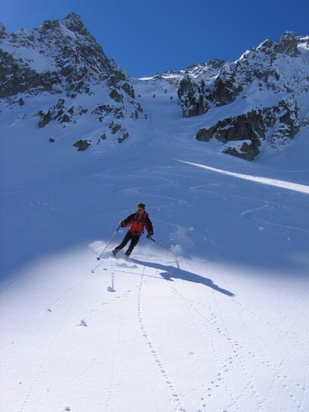 #3 Grands Moulins (NE) : Jeroen à l Grands Moulins (NE) : Jeroen à l'attaque à la sortie du couloir NE des Grands Moulins