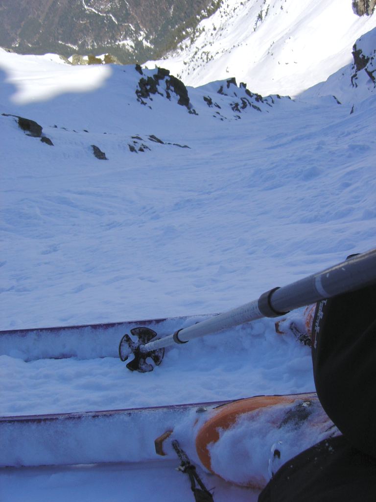 Face nord du grand colon : Neige encore bien fraiche dans la face nord du grand colon malgres le redoux depuis une semaine