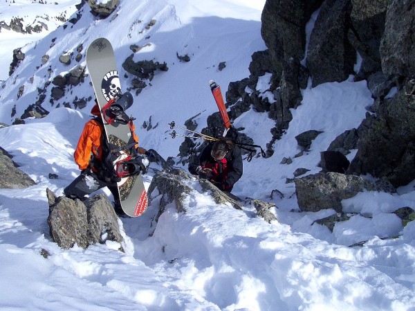 Face N du Grand Miceau : Les trente derniers mètres pour atteindre le sommet, très étroits et rocheux, sont en ce moment inskiables.