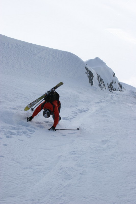 #4 Couloir occidental : Rémi dans la montée Couloir occidental : Rémi dans la montée