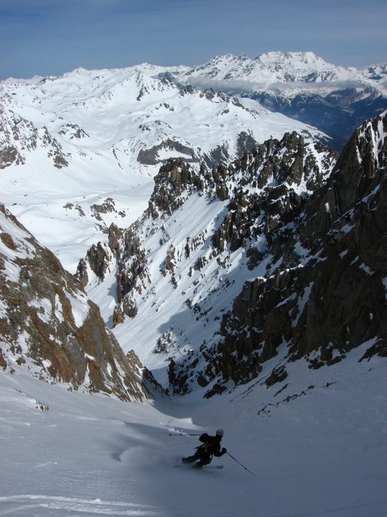 #6 Gran Bagna : Richard dans les pentes du couloir N Gran Bagna : Richard dans les pentes du couloir N