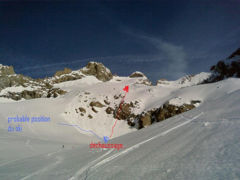 #6 position estimée du ski : enfin je pense qu position estimée du ski : enfin je pense qu'il est part là, je ne l'ai pas vu dans les barres.