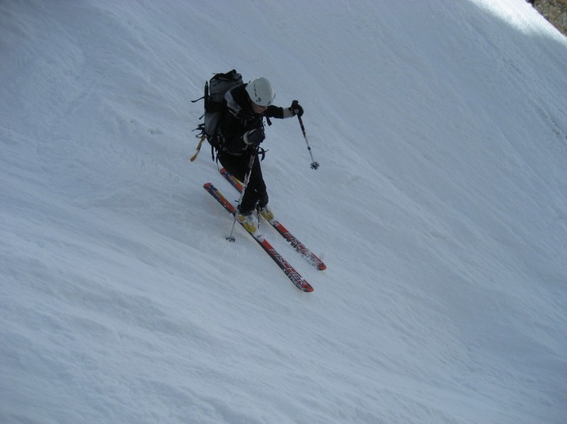 Couloir de Gargan : On arrive quand même à skier