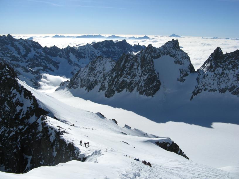 Grande Sagne : Brêche, sommet et col depuis Roche Faurio