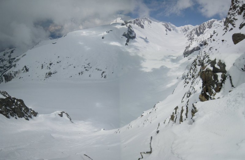 #6 Brêche des Lanchettes : Vue du haut sur le glacier. Brêche des Lanchettes : Vue du haut sur le glacier.