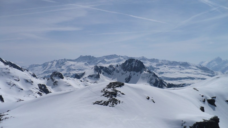 #12 Massif des Grandes Rousses : Vue sur l Massif des Grandes Rousses : Vue sur l'ensemble du Massif des Grandes Rousses, Pic de l'Etandard, Pic du Lac Blanc (ou nous étions hier)...