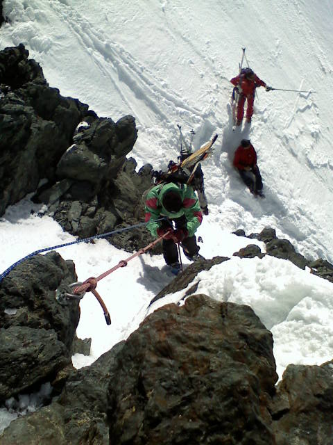 Passage du Col des Roches : Un bon exercice technique de desescalade en mixte!