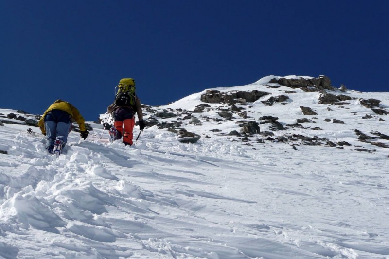 #7 sommet en vue : On termine sans les skis. sommet en vue : On termine sans les skis.