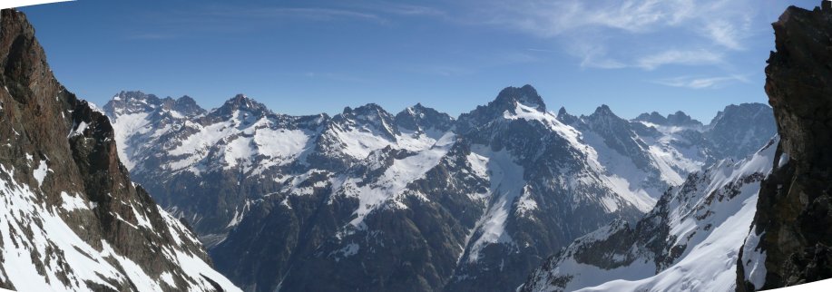 #3 depuis le col de l depuis le col de l'encoula : vue à l'Est sur les Ecrins