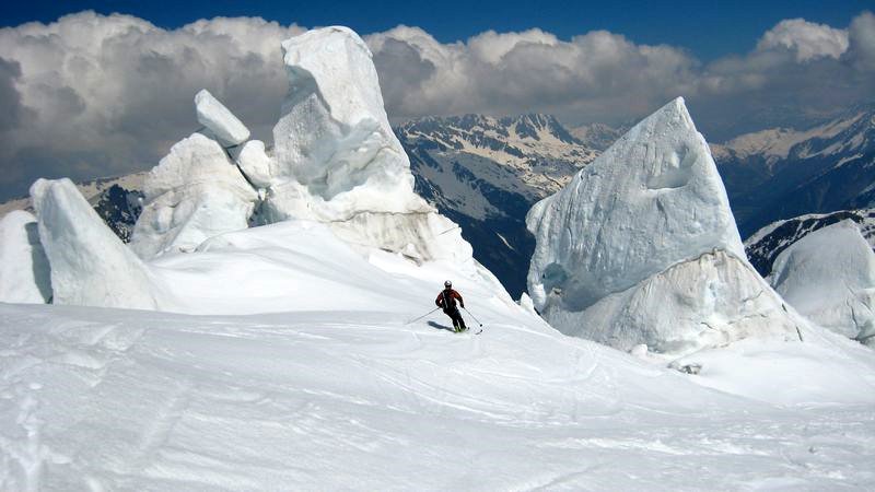 Jonction : derniers virages avant la traversee pour le Plan de l'Aiguille