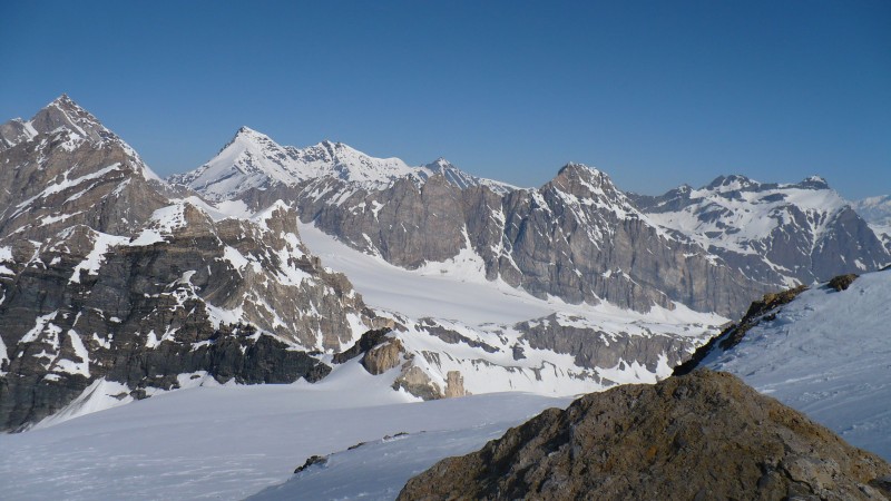 #7 Depuis le Glacier de Bassagne. : Vue du côté Italien depuis le Glacier de Bassagne.. Depuis le Glacier de Bassagne. : Vue du côté Italien depuis le Glacier de Bassagne..