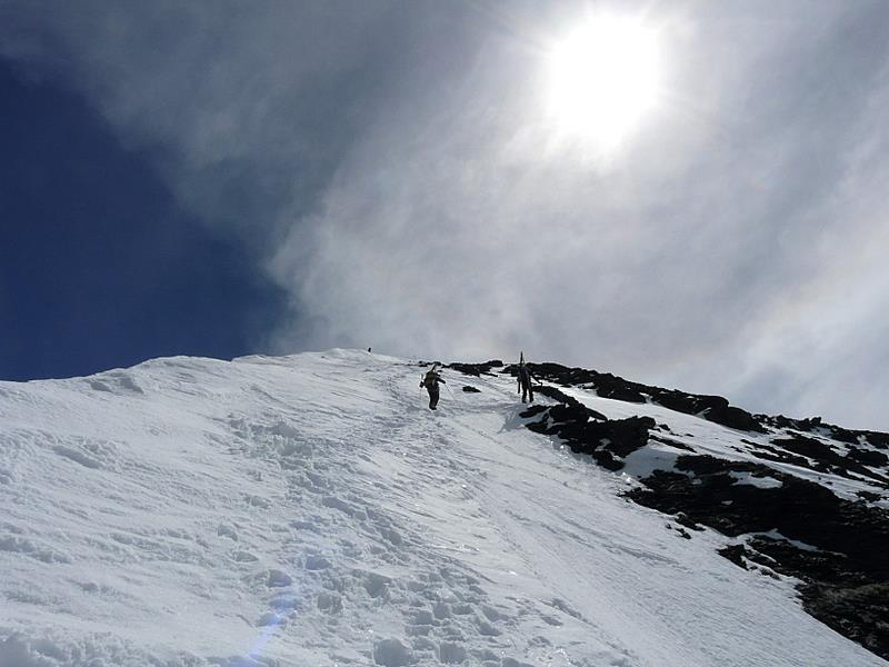 Eiger : L'arête W finale sous le sommet