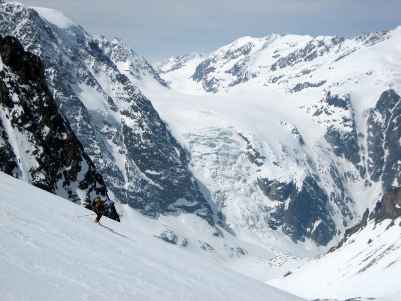 #9 Dent Sud de Bertol : La descente au dessus des séracs. Dent Sud de Bertol : La descente au dessus des séracs.