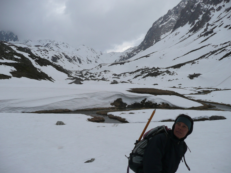 #2 col de la Ponsonnière : Vue depuis les Rochilles, le versant N du col de la Ponsonnière col de la Ponsonnière : Vue depuis les Rochilles, le versant N du col de la Ponsonnière