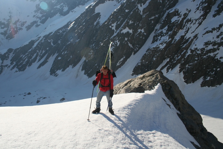 #3 sortie du couloir : bonne mise en jambe dans le couloir qui permet de prendre pied au dessus du glacier sortie du couloir : bonne mise en jambe dans le couloir qui permet de prendre pied au dessus du glacier