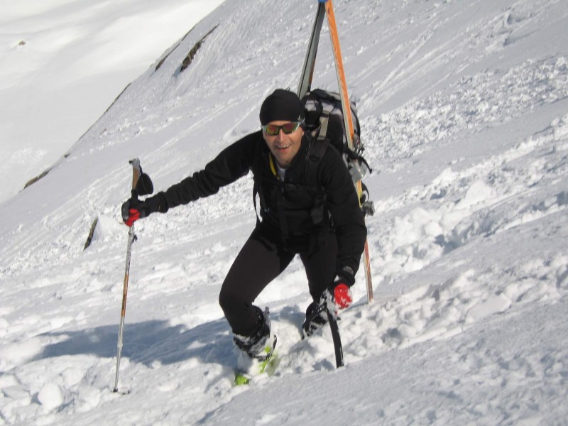 #1 Aiguille de Grand Fond : Patrick arrive bientôt au col Aiguille de Grand Fond : Patrick arrive bientôt au col